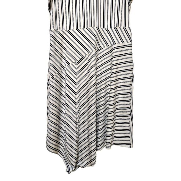 Banana Republic Stripe Asymmetrical Fit and Flare Sleeveless Dress Sz XL - Picture 2 of 7